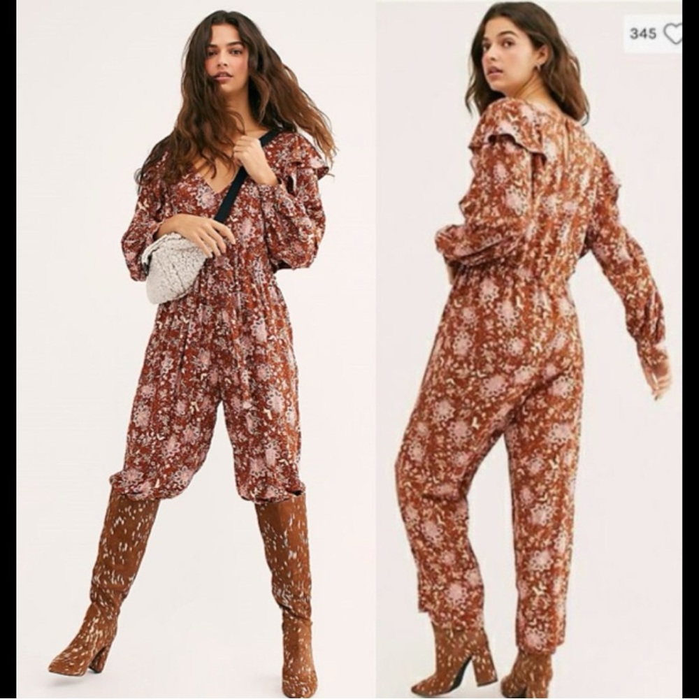 Free People Floral Lux Jumpsuit